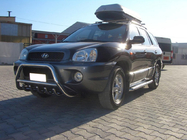 Hyundai Santa Fe 1 2000-2006 гг. Кенгурятник WT003 (нержавейка) фото 1
