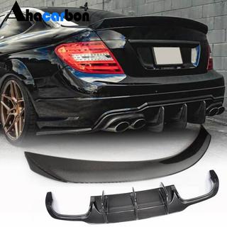 Спойлер с диффузором заднего бампера для C63 AMG 2012-2014 Карбон фото 1