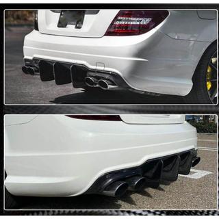 Спойлер с диффузором заднего бампера для C63 AMG 2012-2014 Карбон фото 3