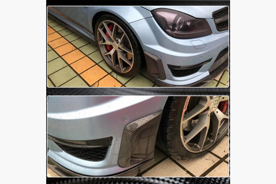 Mercedes C-class W204 2007-2015 гг. Карбоновые Накладки на Передний Бампер (для AMG 2012-2014) Фото 4