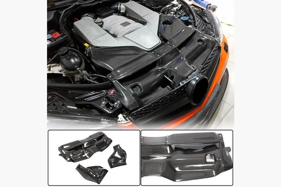 Mercedes C-class W204 2007-2015 гг. Корпус системы холодного впуска с крышкой (Dry Carbon) для C63 AMG 2012-2014 Фото 1