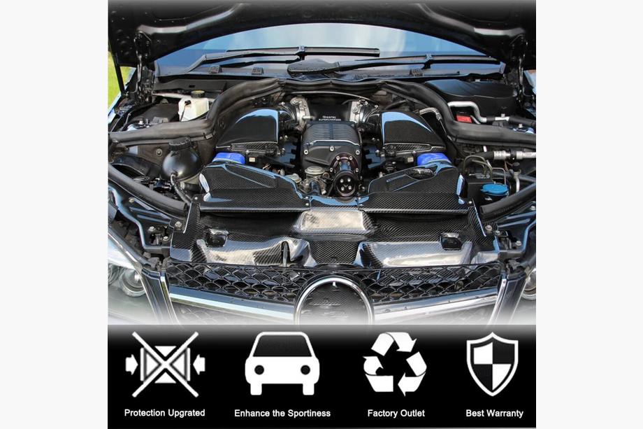 Mercedes C-class W204 2007-2015 гг. Корпус системы холодного впуска с крышкой (Dry Carbon) для C63 AMG 2012-2014 Фото 2