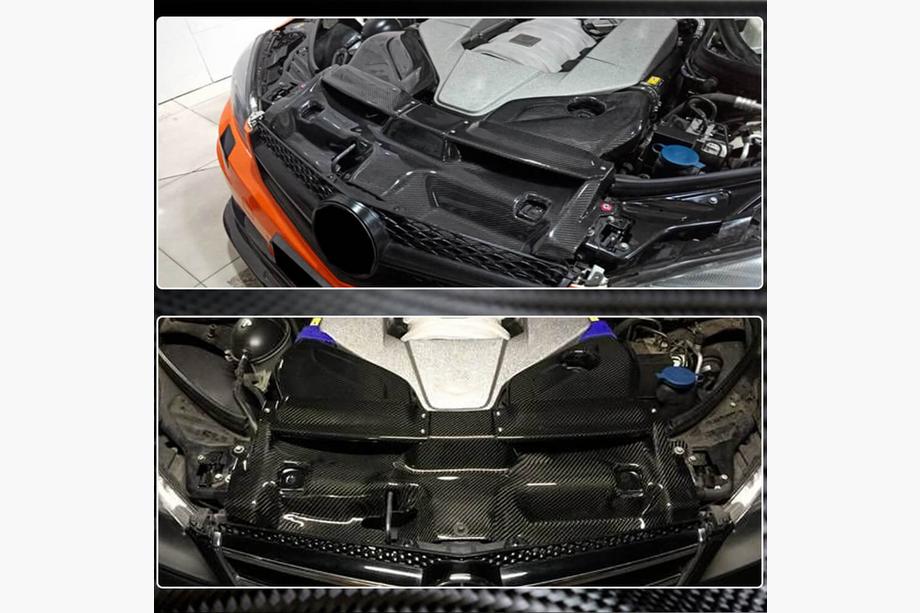 Mercedes C-class W204 2007-2015 гг. Корпус системы холодного впуска с крышкой (Dry Carbon) для C63 AMG 2012-2014 Фото 3