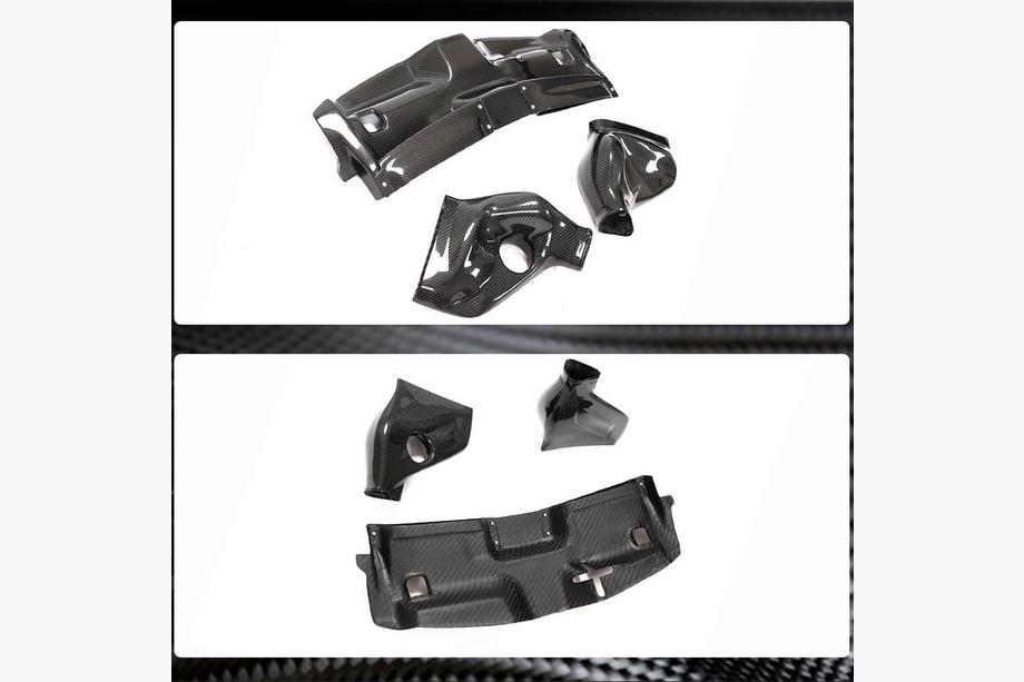 Mercedes C-class W204 2007-2015 гг. Корпус системы холодного впуска с крышкой (Dry Carbon) для C63 AMG 2012-2014 Фото 4