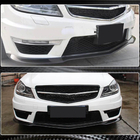 Mercedes C-class W204 2007-2015 гг. Накладка на передний бампер Lip V3 (для AMG 2012-2014, Карбон) фото 4