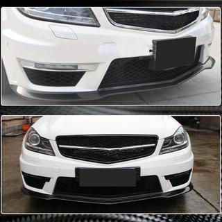 Накладка на передний бампер Lip V3 (для AMG 2012-2014, Карбон) фото 4