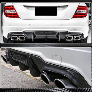 Диффузор заднего бампера V4 (для AMG SD/Coupe 2012-2014, Карбон) фото 3