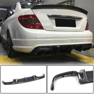 Диффузор заднего бампера V2 (для AMG SD 2008-2011, Карбон) фото 2