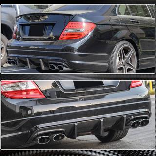 Диффузор заднего бампера V2 (для AMG SD 2008-2011, Карбон) фото 4