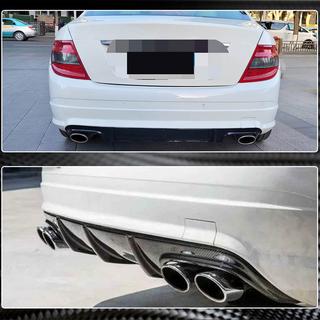 Диффузор заднего бампера V3 для AMG SD 2008-2011 Карбон фото 4