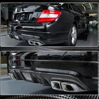 Диффузор заднего бампера V4 (для AMG SD 2008-2011, Карбон) фото 3