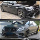 Mercedes S-class W222 2013-2022 гг. Накладки на передний бампер V1 для S63 AMG 2014-2017 Карбон фото 4