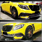 Mercedes S-class W222 2013-2022 гг. Накладки на передний бампер V1 для S63 AMG 2014-2017 Карбон фото 5