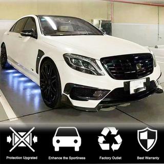Накладки на передний бампер V1 для S63 AMG 2014-2017 Карбон фото 3