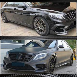 Накладки на передний бампер V1 для S63 AMG 2014-2017 Карбон фото 4