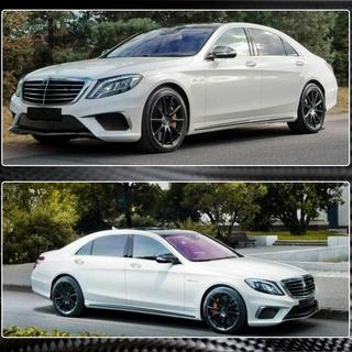 Боковые пороги (для S63 AMG 2014-2017, Карбон) фото 3