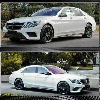 Боковые пороги (для S63 AMG 2014-2017, Карбон) фото 3