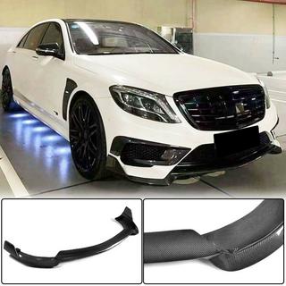 Накладка на передний бампер Lip (для S63 AMG 2014-2017, Карбон) фото 1