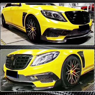 Накладка на передний бампер Lip (для S63 AMG 2014-2017, Карбон) фото 4