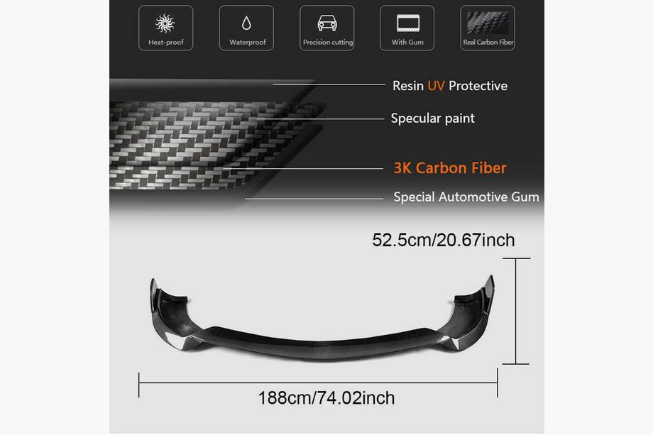 Mercedes S-class W222 2013-2022 гг. Накладка на передний бампер Lip (для S63 AMG 2014-2017, Карбон) Фото 5