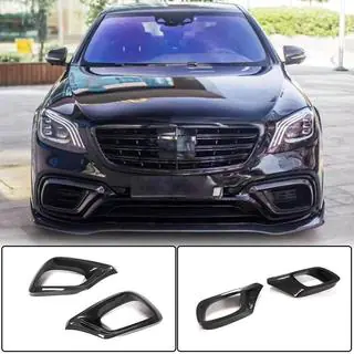 Карбоновые вставки передний бампер (для AMG 2018-2021) фото 1