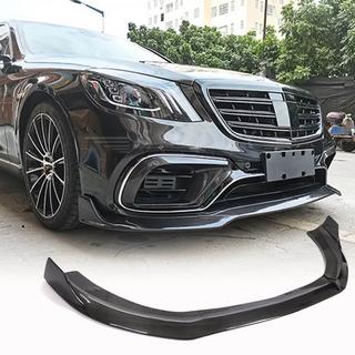 Накладка на передний бампер Lip (для S63/S65 AMG 2018-2022, Карбон) фото 1