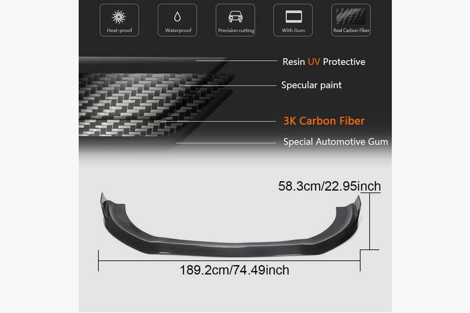 Mercedes S-class W222 2013-2022 гг. Накладка на передний бампер Lip (для S63/S65 AMG 2018-2022, Карбон) Фото 6