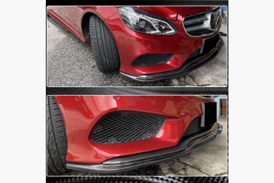 Mercedes E-class W212 2009-2016 гг. Передний Бампер Лип V1 для AMG-Line 2013-2016 Карбон Фото 3