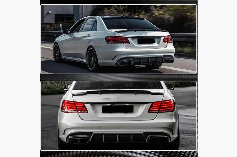 Mercedes E-class W212 2009-2016 гг. Диффузор заднего бампера V1 для E63 AMG 2013-2016 Карбон Фото 5