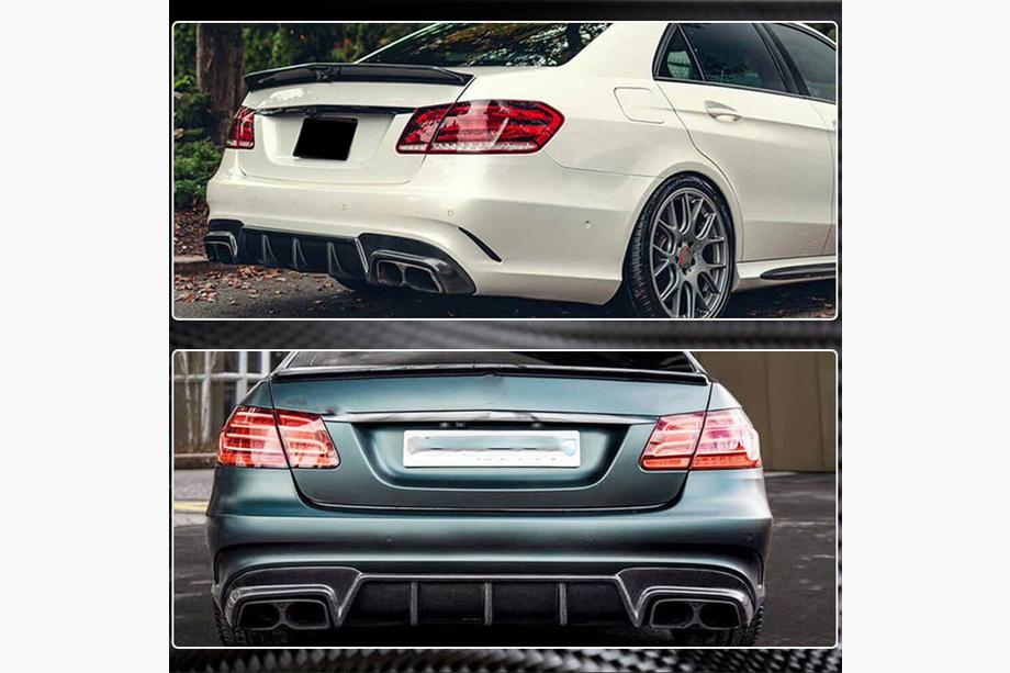 Mercedes E-class W212 2009-2016 гг. Диффузор заднего бампера V1 для E63 AMG 2013-2016 Карбон Фото 6