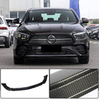 Mercedes E-class W213 2016-2023 гг. Накладка на передний бампер Lip (для AMG-Line 2020-2023, Карбон) фото 5