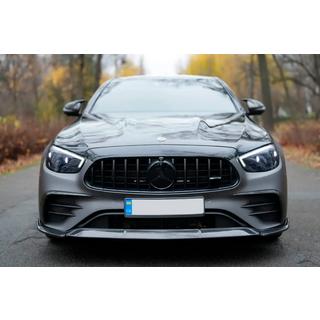 Накладка на передний бампер Lip (для AMG-Line 2020-2023, Карбон) фото 1