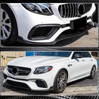 Передний бампер Лип V1 для E63 AMG 2016-2019 Карбон фото 4