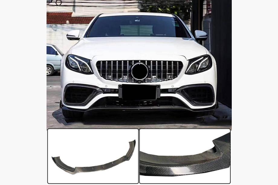 Mercedes E-class W213 2016-2023 гг. Передний бампер Лип V1 для E63 AMG 2016-2019 Карбон Image