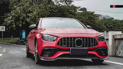 Mercedes E-class W213 2016-2023 гг. Передний бампер Лип спойлер (для E63 AMG 2020-2023, Карбон) фото 2