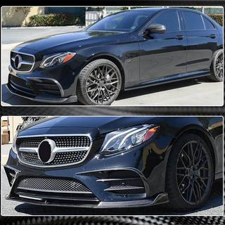 Передний Бампер Лип V1 для AMG-Line / E43 AMG 2016-2019, Карбон фото 3