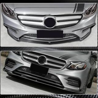 Передний Бампер Лип V1 для AMG-Line / E43 AMG 2016-2019, Карбон фото 4