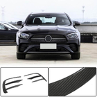 Mercedes E-class W213 2016-2023 гг. Накладки на передний бампер (для AMG-Line 2020+, Сухой карбон) фото 8
