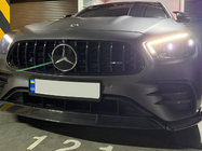 Mercedes E-class W213 2016-2023 гг. Накладки на передний бампер (для AMG-Line 2020+, Сухой карбон) фото 12