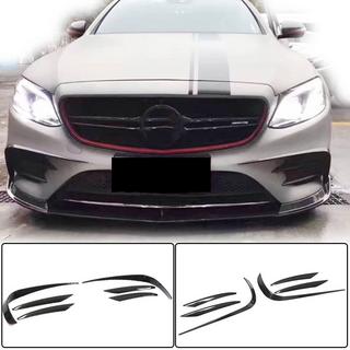 Накладки на передний бампер V1 (для E43 AMG 2016-2019, Карбон) фото 1