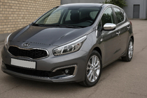 Kia Ceed 2012-2018 гг. Накладки на Зеркала (2 шт, Нержавейка) фото 1
