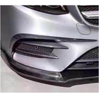 Mercedes E-class W213 2016-2023 гг. Накладки на передний бампер V2 (для E43 AMG 2016-2019, Карбон) фото 2