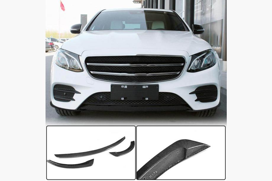 Mercedes E-class W213 2016-2023 гг. Передний Лип V2 для AMG-Line / E43 AMG 2016-2019, Карбон Фото 1