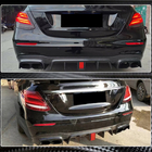 Mercedes E-class W213 2016-2023 гг. Диффузор заднего бампера с насадками V2 (для AMG/AMG-Line 2016-2019, Карбон) фото 5