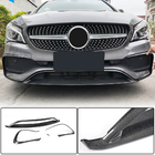 Mercedes CLA C117 2013-2019 гг. Передняя губа на бампер (для AMG-Line SD 2017-2019, Карбон) фото 1