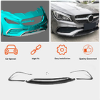 Mercedes CLA C117 2013-2019 гг. Передняя губа на бампер (для AMG-Line SD 2017-2019, Карбон) фото 2
