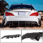 Mercedes CLA C117 2013-2019 гг. Диффузор заднего бампера V1 для AMG-Line / CLA45 AMG, Карбон фото 2