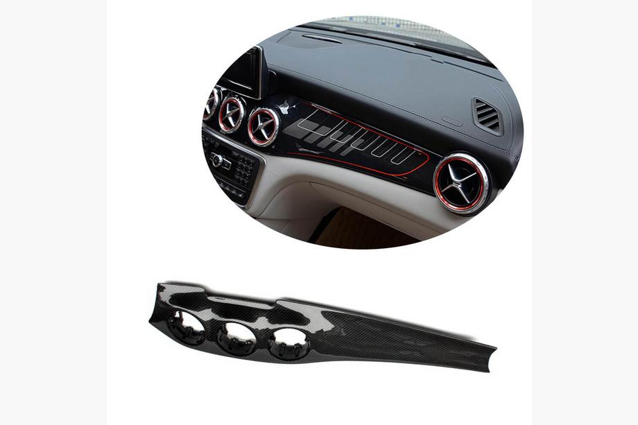 Mercedes CLA C117 2013-2019 гг. Накладка на центральную консоль (2013-2016, Карбон) Image