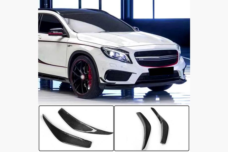 Mercedes CLA C117 2013-2019 гг. Карбоновые накладки на передний бампер для CLA45 AMG SD Image
