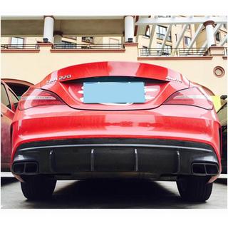 Диффузор заднего бампера V2 (для AMG-Line / CLA45 AMG, Карбон) фото 2